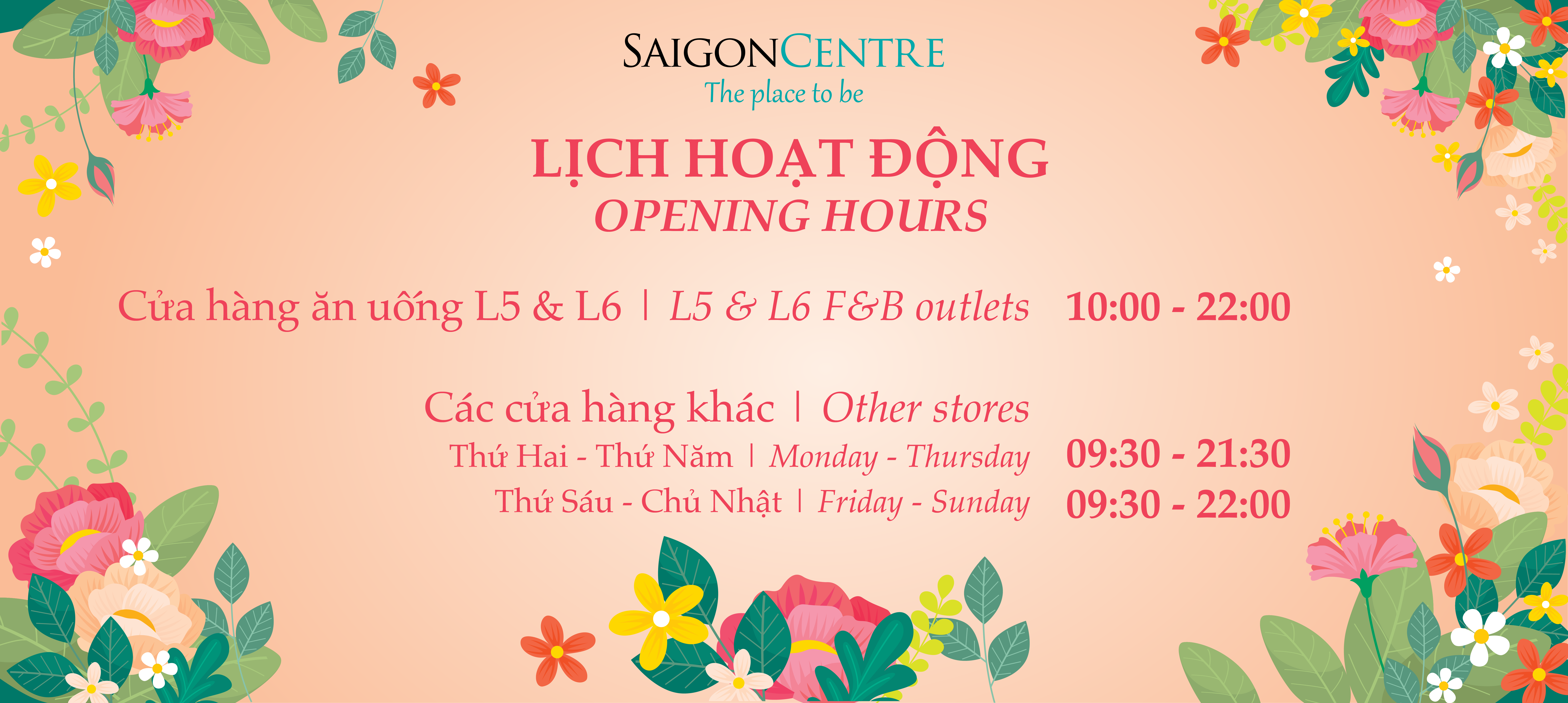 OPERATING HOURS FROM 19/02/2024