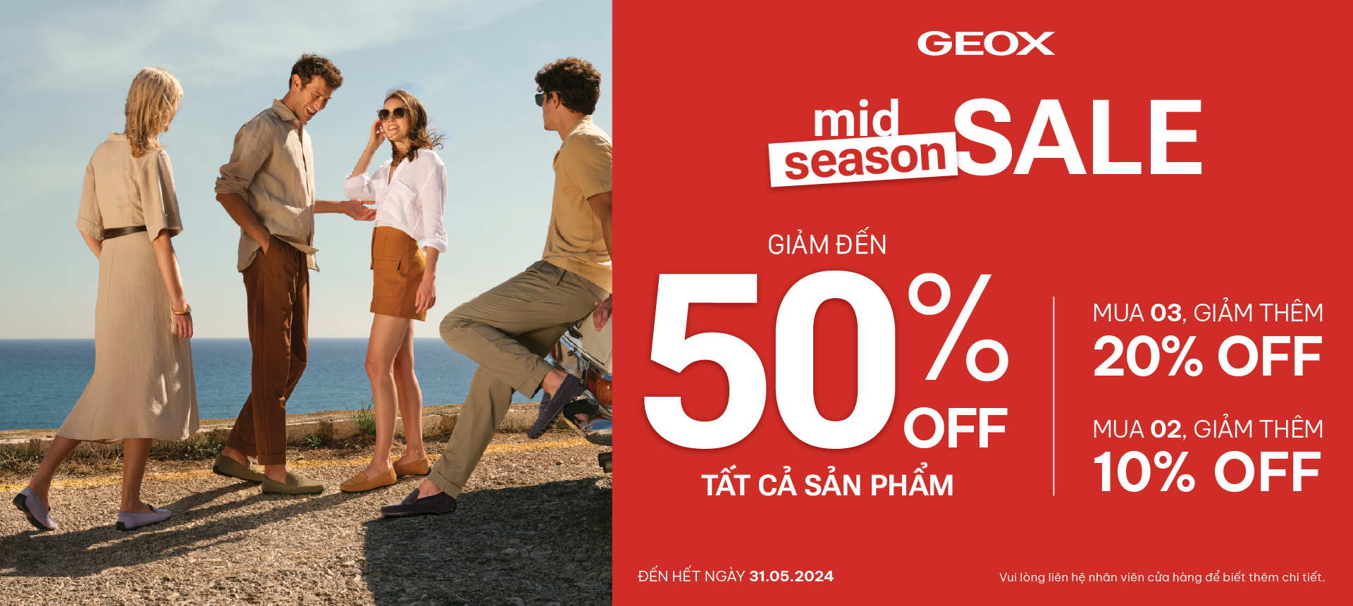 GEOX - MID SEASON SALE - UP TO 50% ALL ITEMS