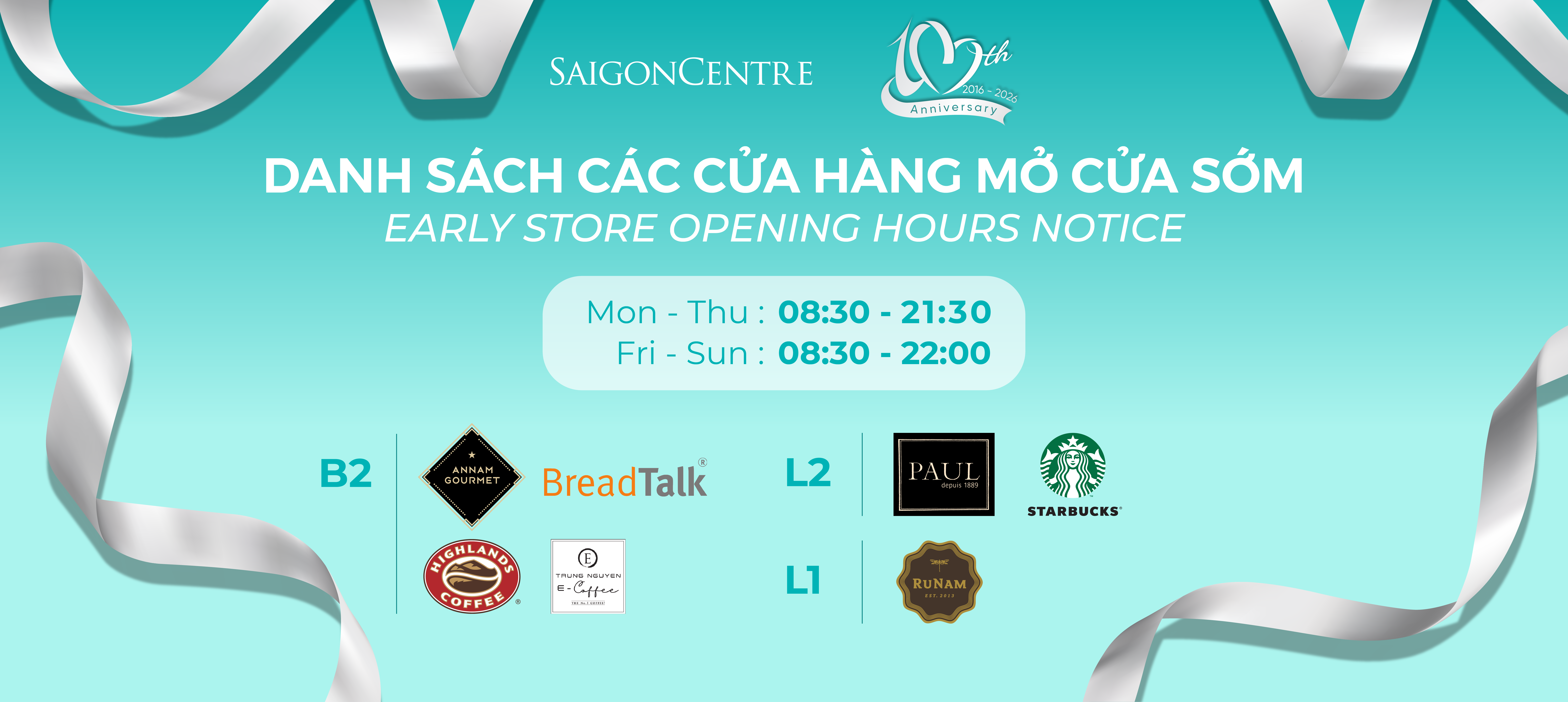 THƯƠNG HIỆU MỞ CỬA SỚM TỪ 23/02/2026