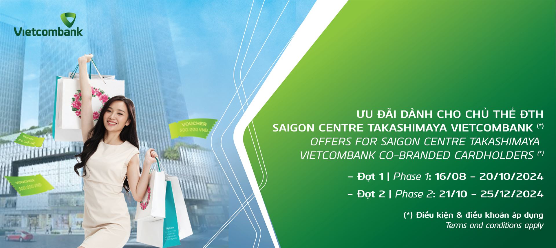 OFFERS FOR SAIGON CENTRE - TAKASHIMAYA - VIETCOMBANK CO-BRANDED CARDHOLDERS