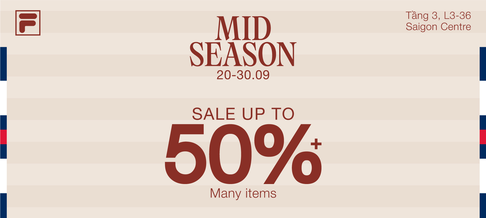 LỘT XÁC TỦ ĐỒ VỚI FILA MID SEASON SALE UP TO 50%+