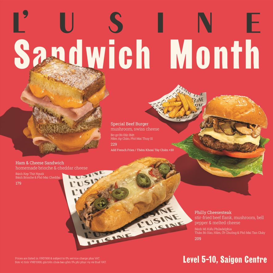 L'USINE - SANDWICH MONTH IS ARRIVED!