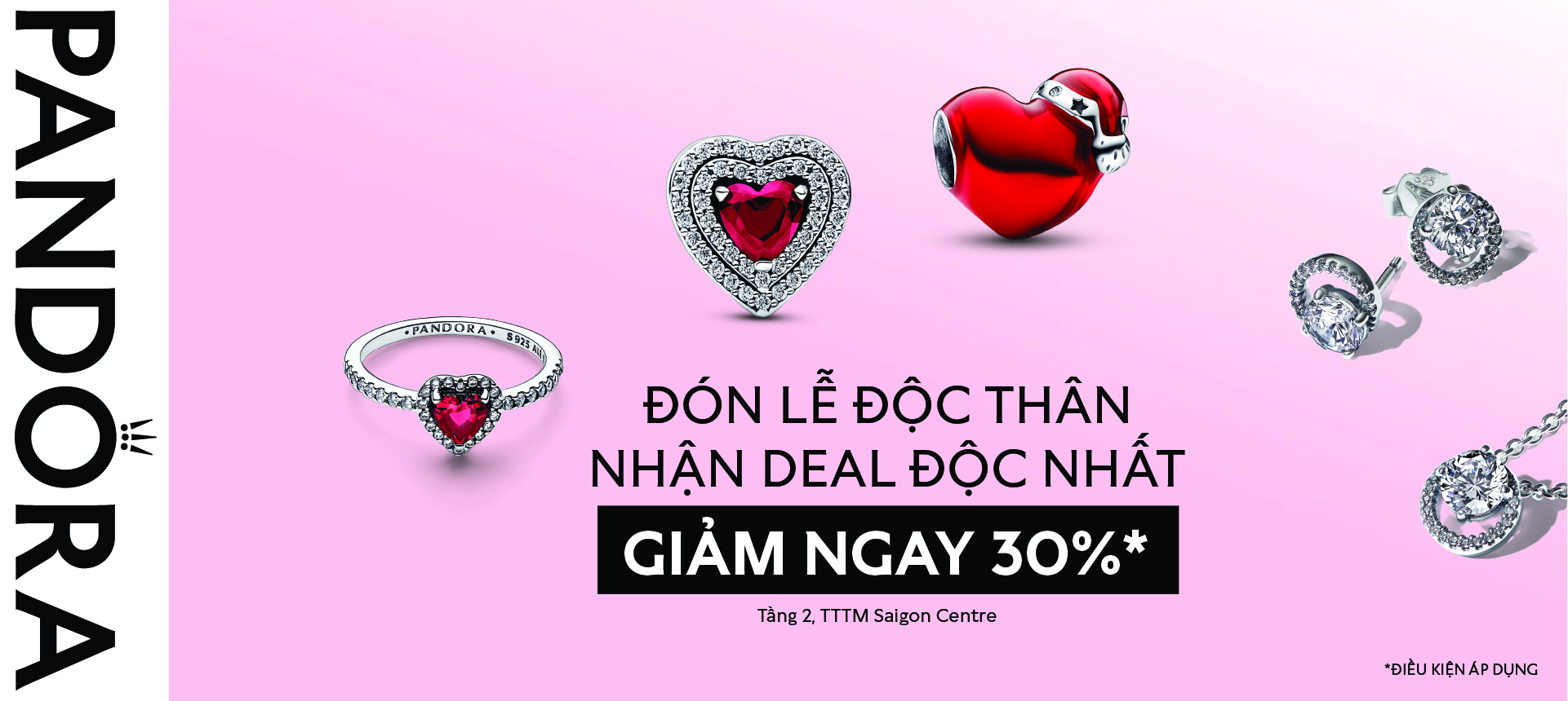 PANDORA - GIẢM 30% - ĐÓN LỄ ĐỘC THÂN - NHẬN DEAL ĐỘC NHẤT