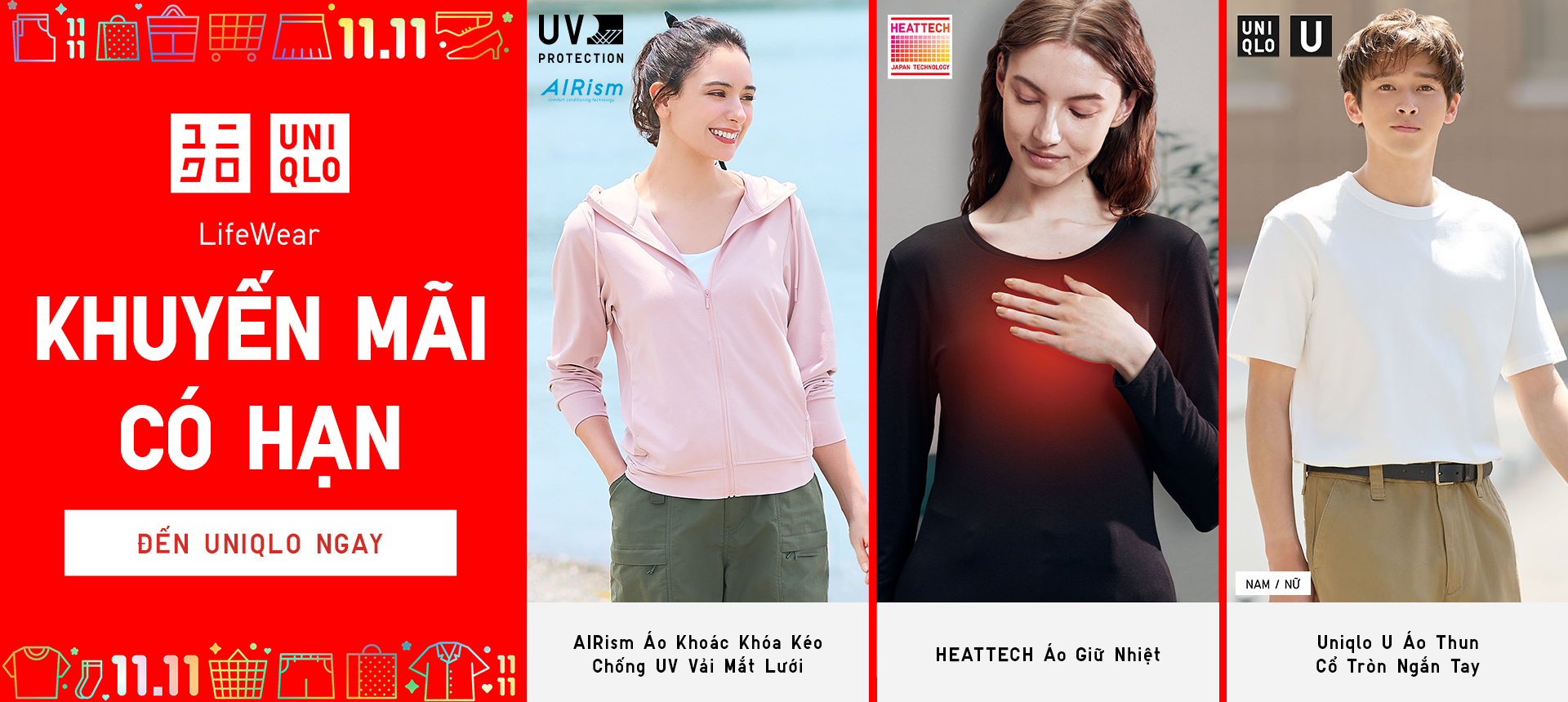 UNIQLO - KHUYẾN MÃI CÓ HẠN - VUI SẮM NGÀY ĐÔI