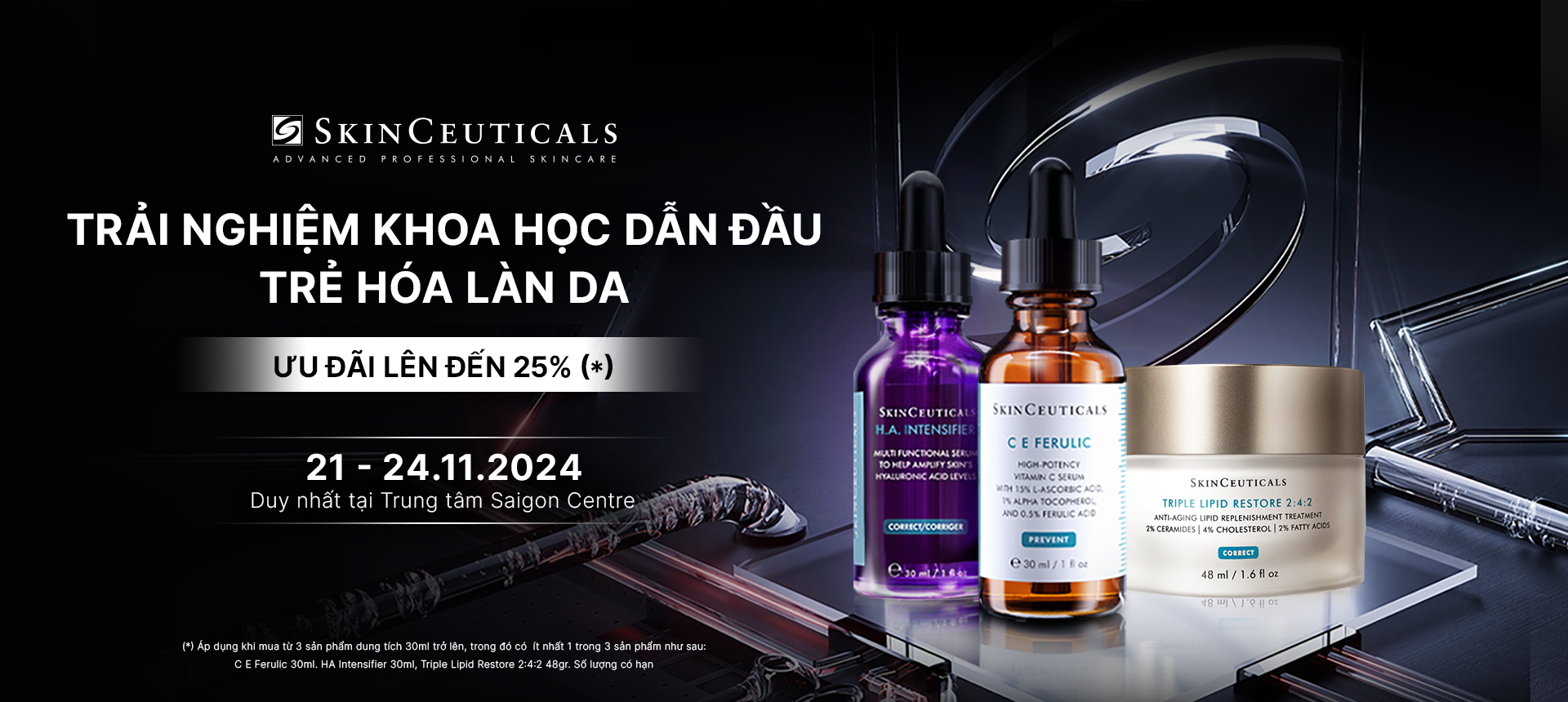 SKINCEUTICALS - TRẢI NGHIỆM KHOA HỌC DẪN ĐẦU TRẺ HÓA LÀN DA