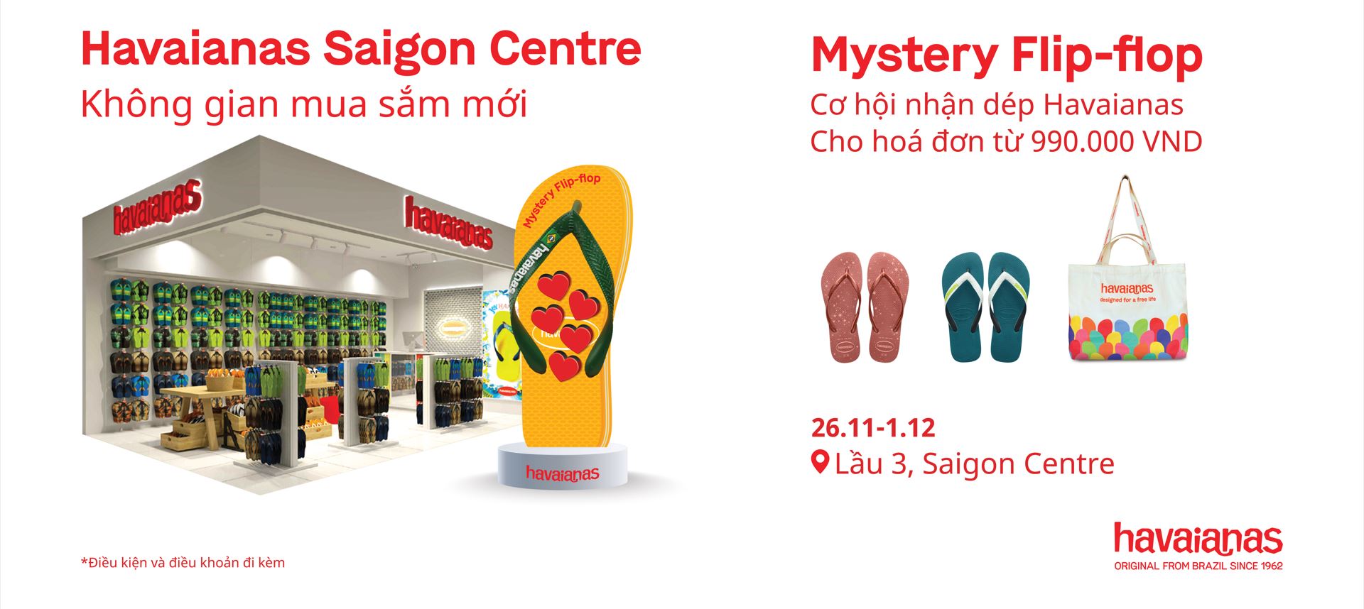 GET MYSTERY GIFTS AT HAVAIANAS SAIGON CENTRE