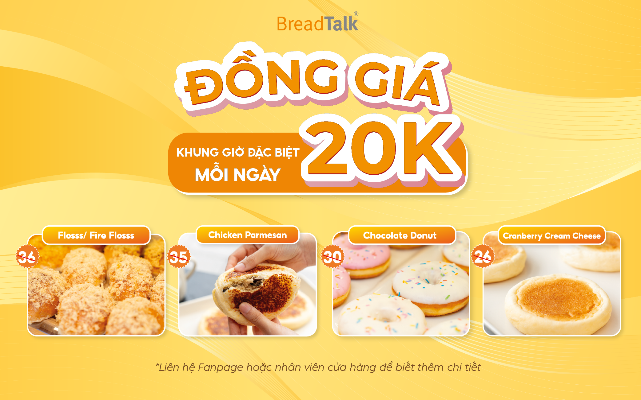 ĂN BÁNH THẢ GA KHÔNG LO VỀ GIÁ VỚI SIÊU ƯU ĐÃI THÁNG BA TẠI BREADTALK