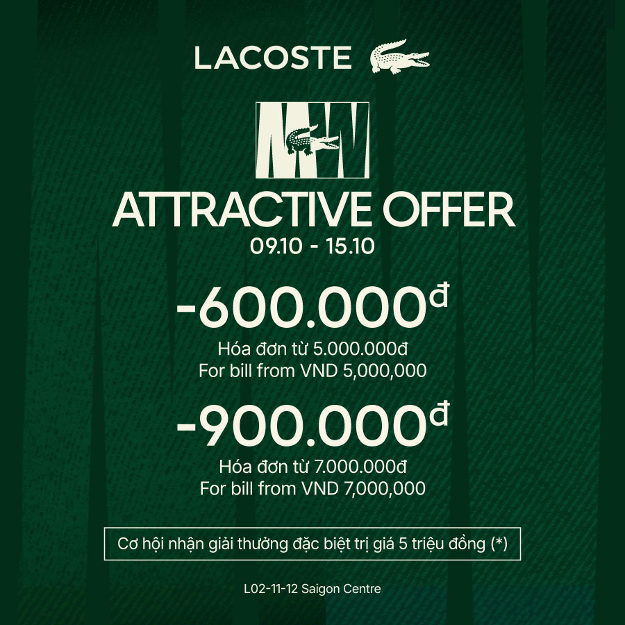 LACOSTE - MEMBERS WEEK 2025 - ATTRACTIVE OFFER