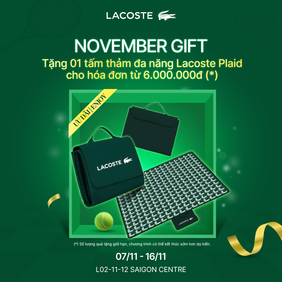 LACOSTE NOVEMBER GIFT - WELCOME TO THE FESTIVE SEASON
