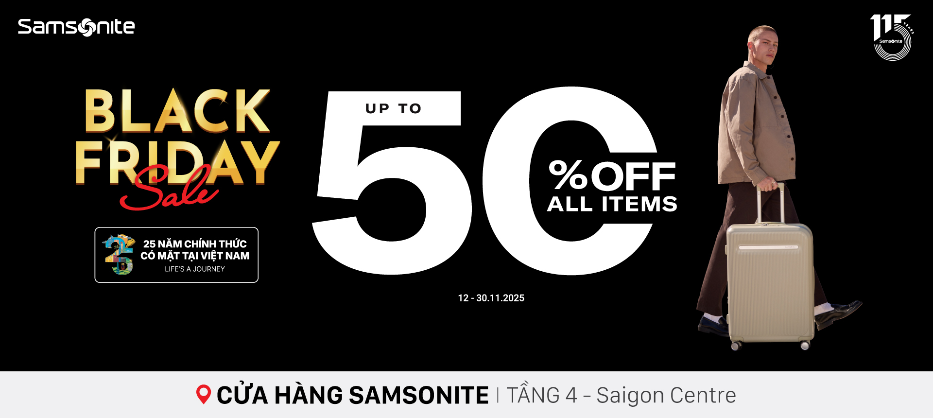 SAMSONITE  BLACK FRIDAY - UP TO 50% OFF