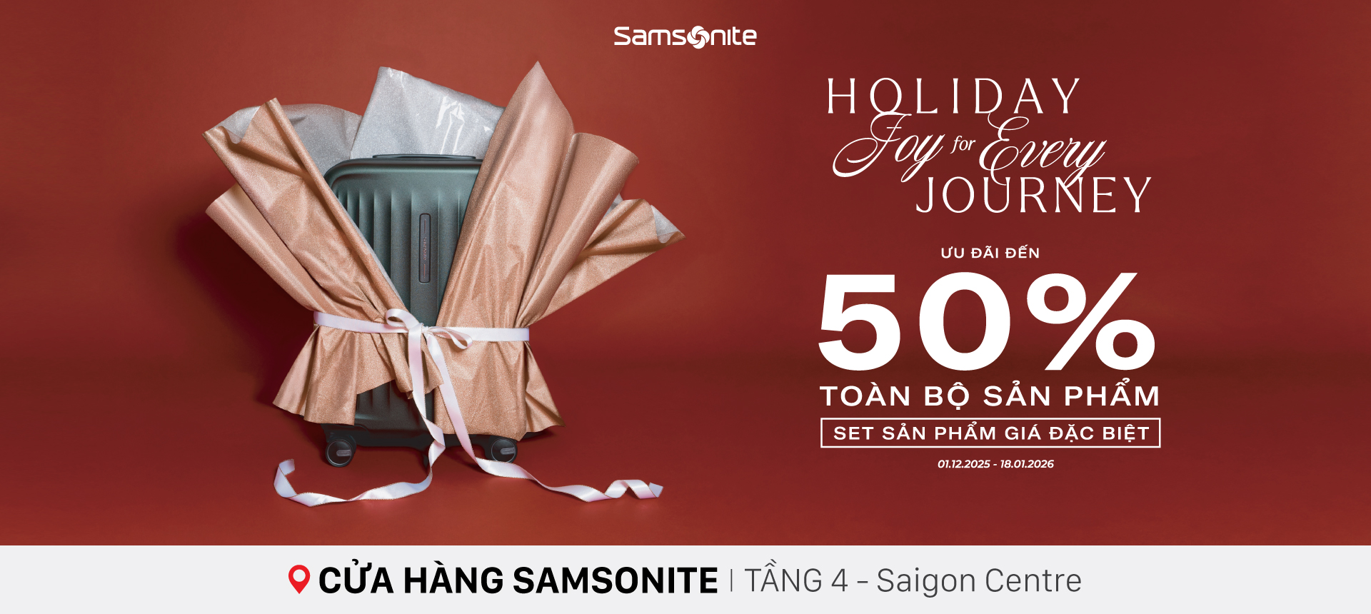 SAMSONITE - FESTIVE GIFTING - UP TO 50% OFF
