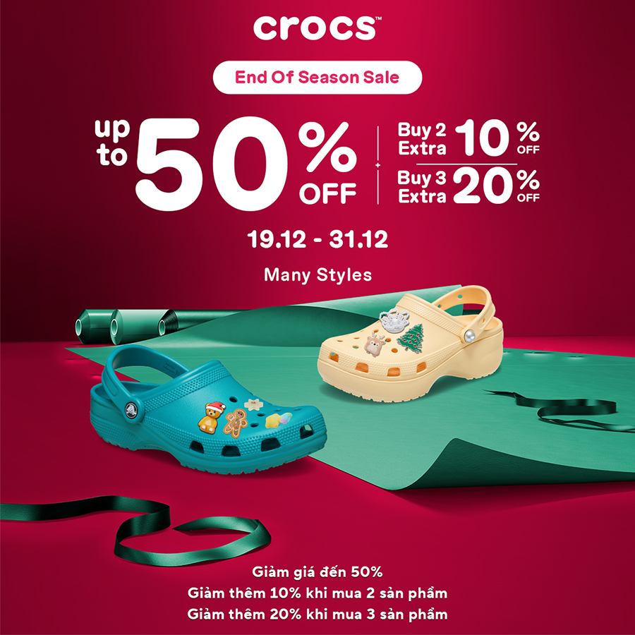 CROCS - TƯNG BỪNG SIÊU SALE CUỐI NĂM