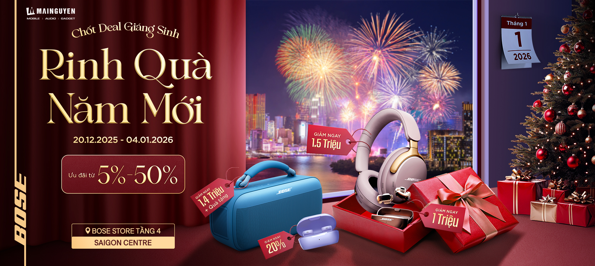 CHỐT DEAL GIÁNG SINH - RINH QUÀ NĂM MỚI CÙNG BOSE