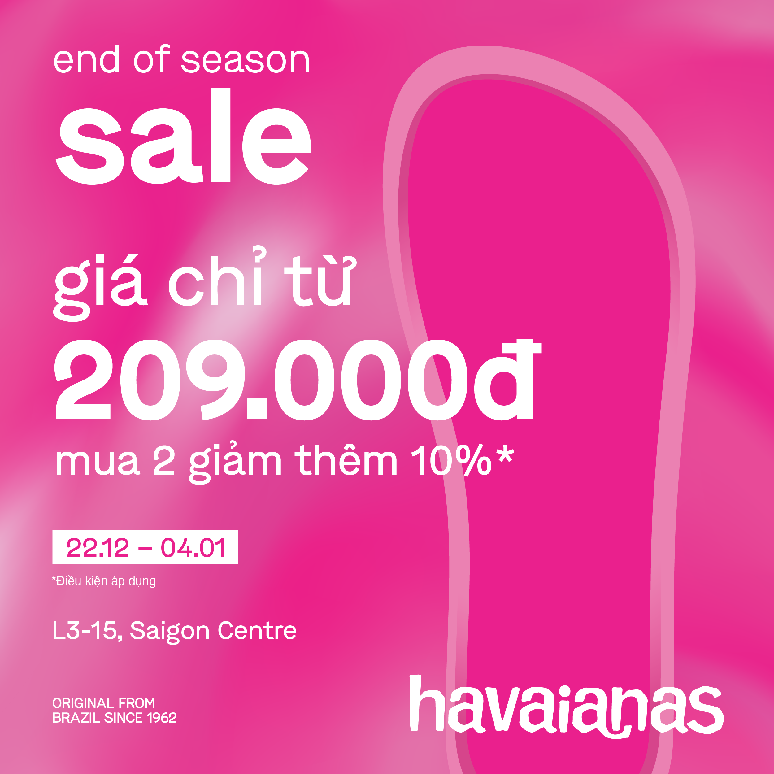 HAVAIANAS -  END OF SEASON SALE