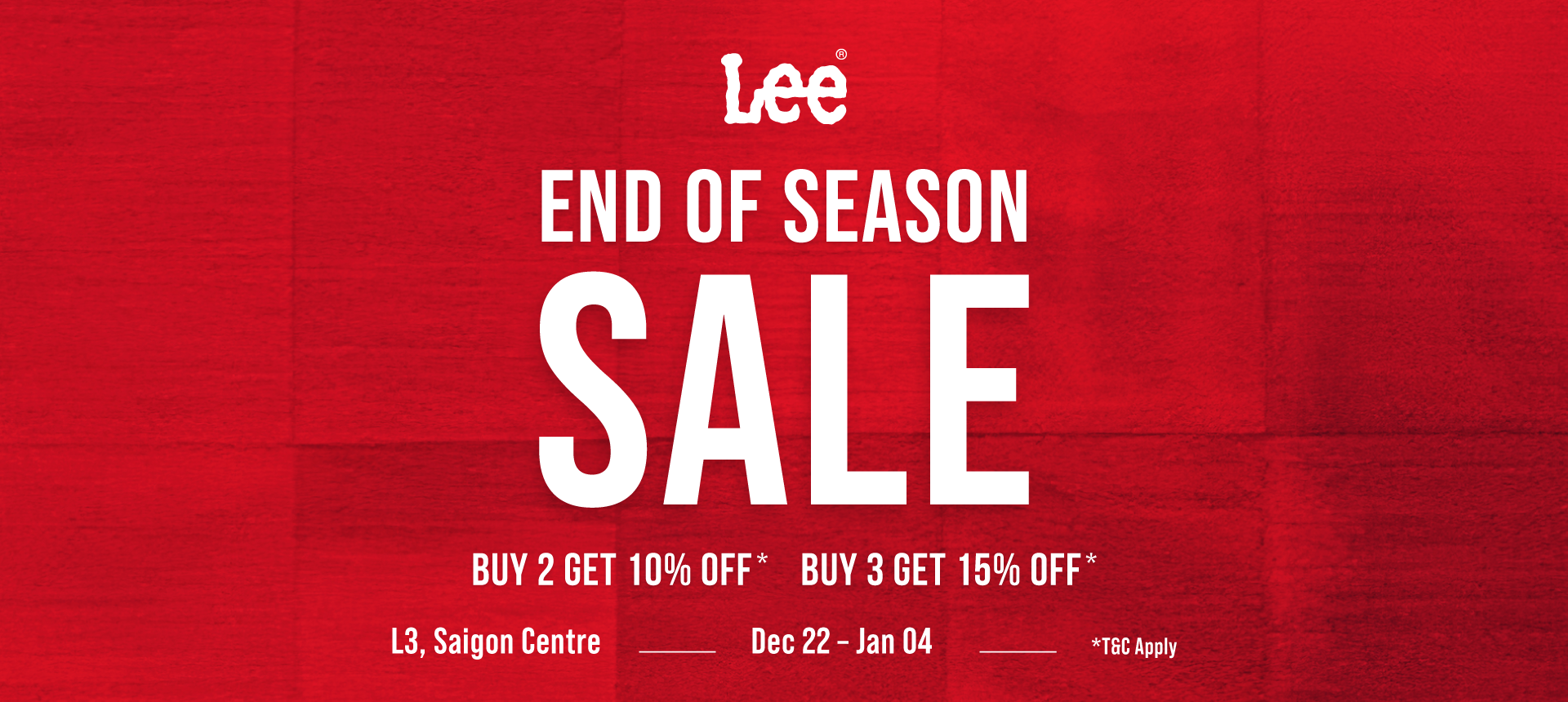 LEE JEANS END OF SEASON SALE