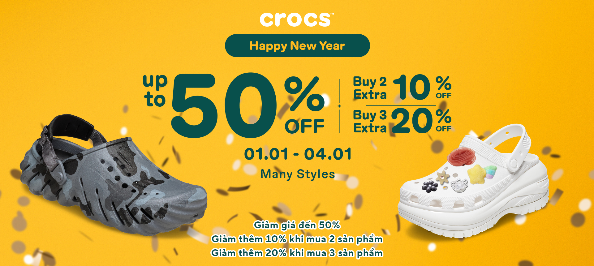 CHÚC MỪNG NĂM MỚI - DEAL CROCS PHỦ PHÊ
