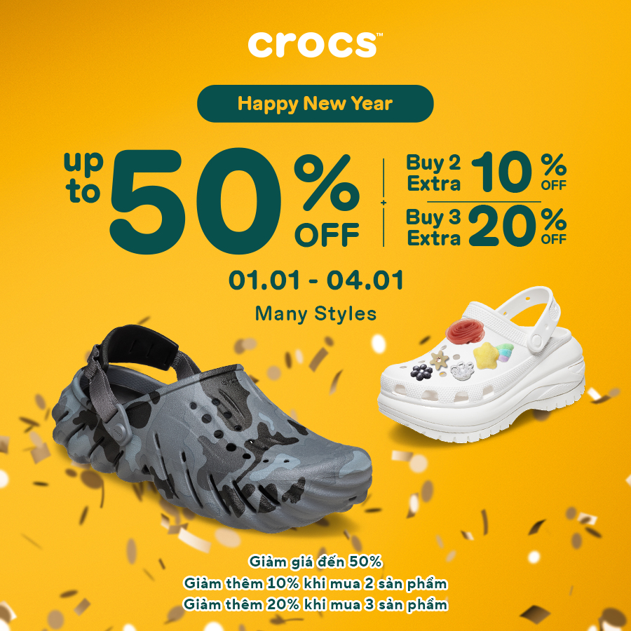 CHÚC MỪNG NĂM MỚI - DEAL CROCS PHỦ PHÊ