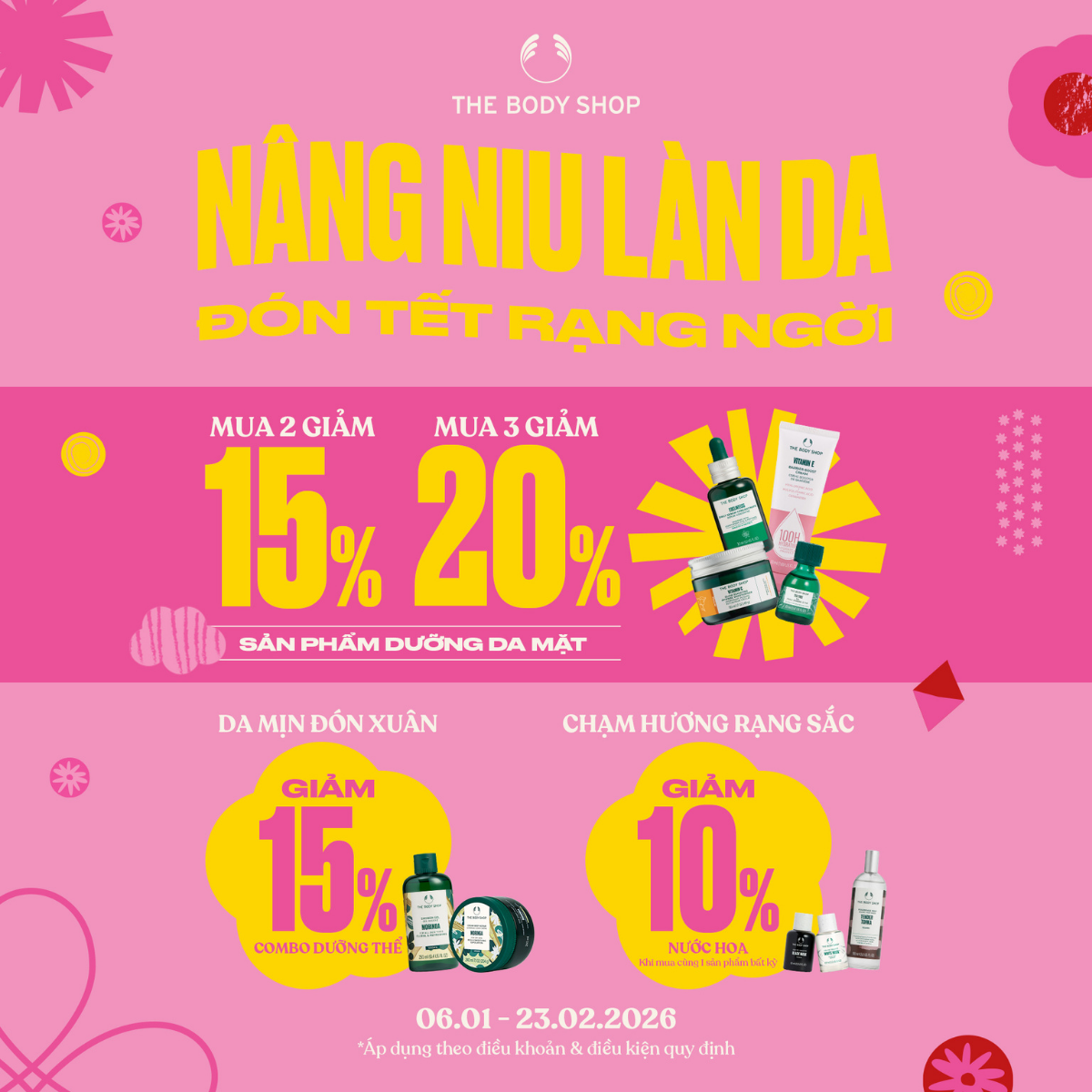 THE BODY SHOP - ƯU ĐÃI ĐẦU NĂM - DA ĐẸP ĐÓN TẾT