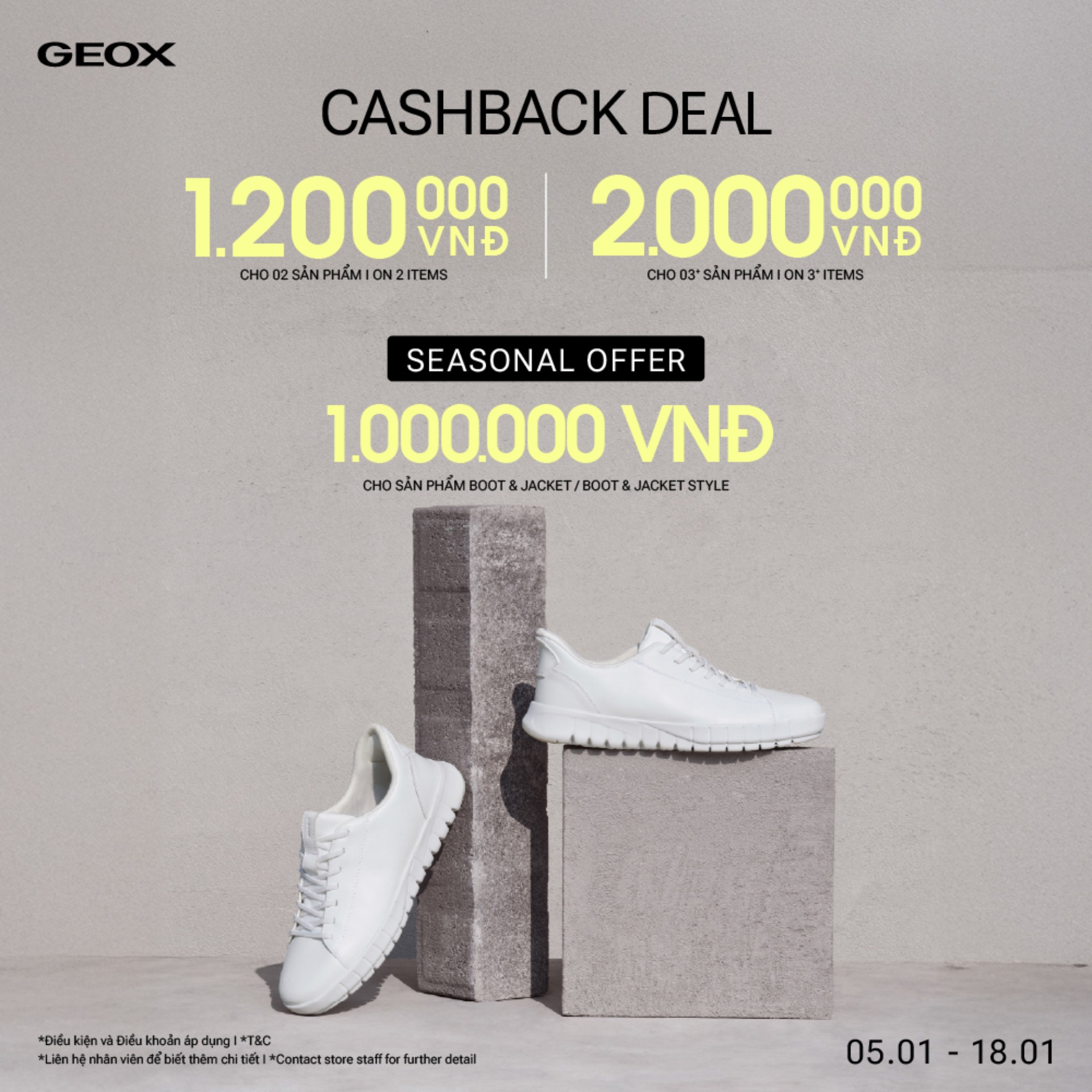 GEOX - CASHBACK DEAL & SEASONAL OFFER
