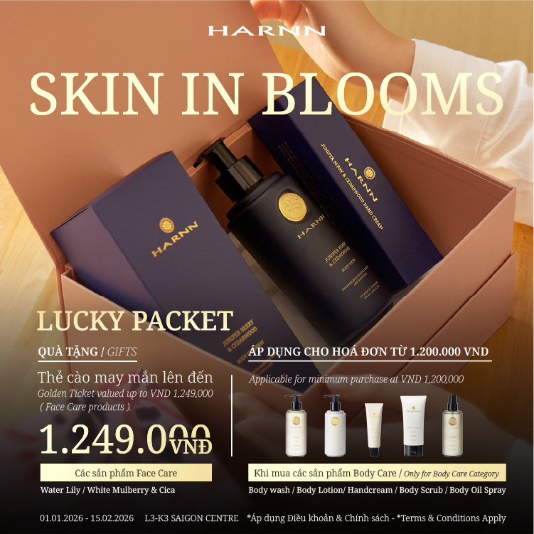 HARNN SKIN IN BLOOMS - Golden Tickets valued at up to VND 1,249,000
