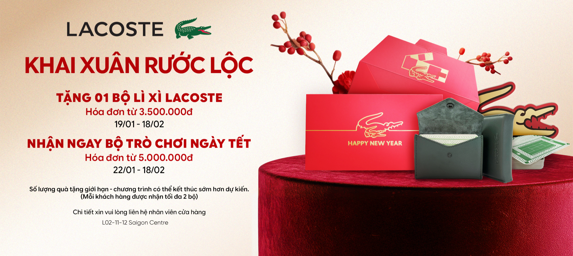 LACOSTE - KHAI XUÂN RƯỚC LỘC