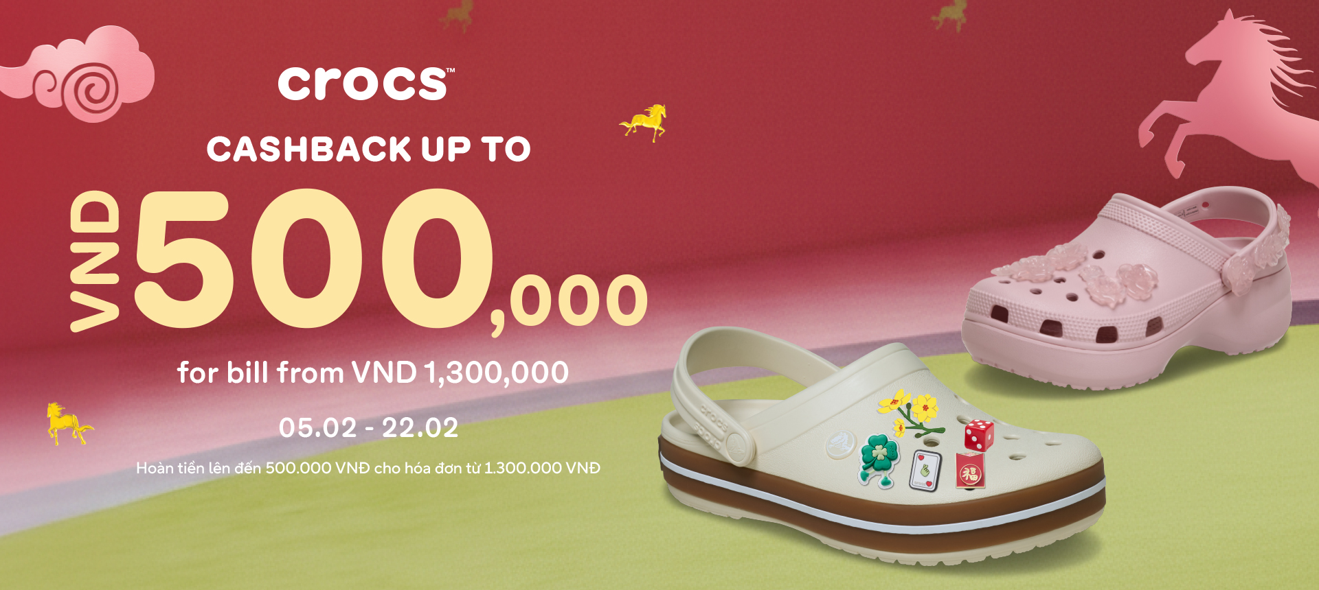CROCS LÌ XÌ - BÍNH NGỌ HẾT Ý