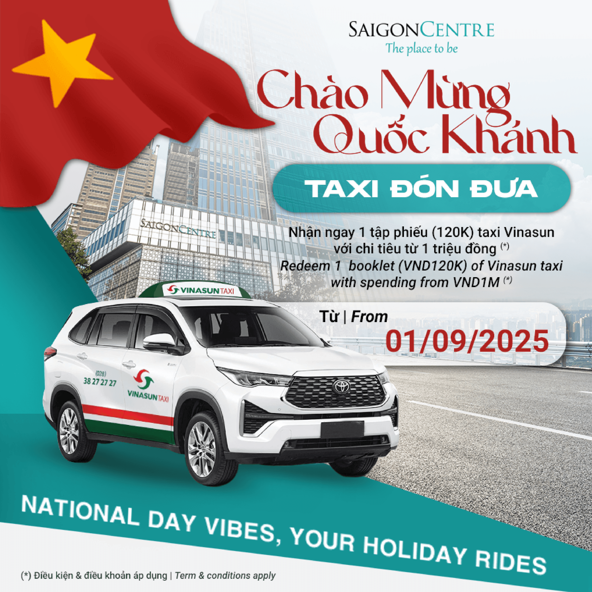 CHÀO MỪNG QUỐC KHÁNH - TAXI ĐÓN ĐƯA