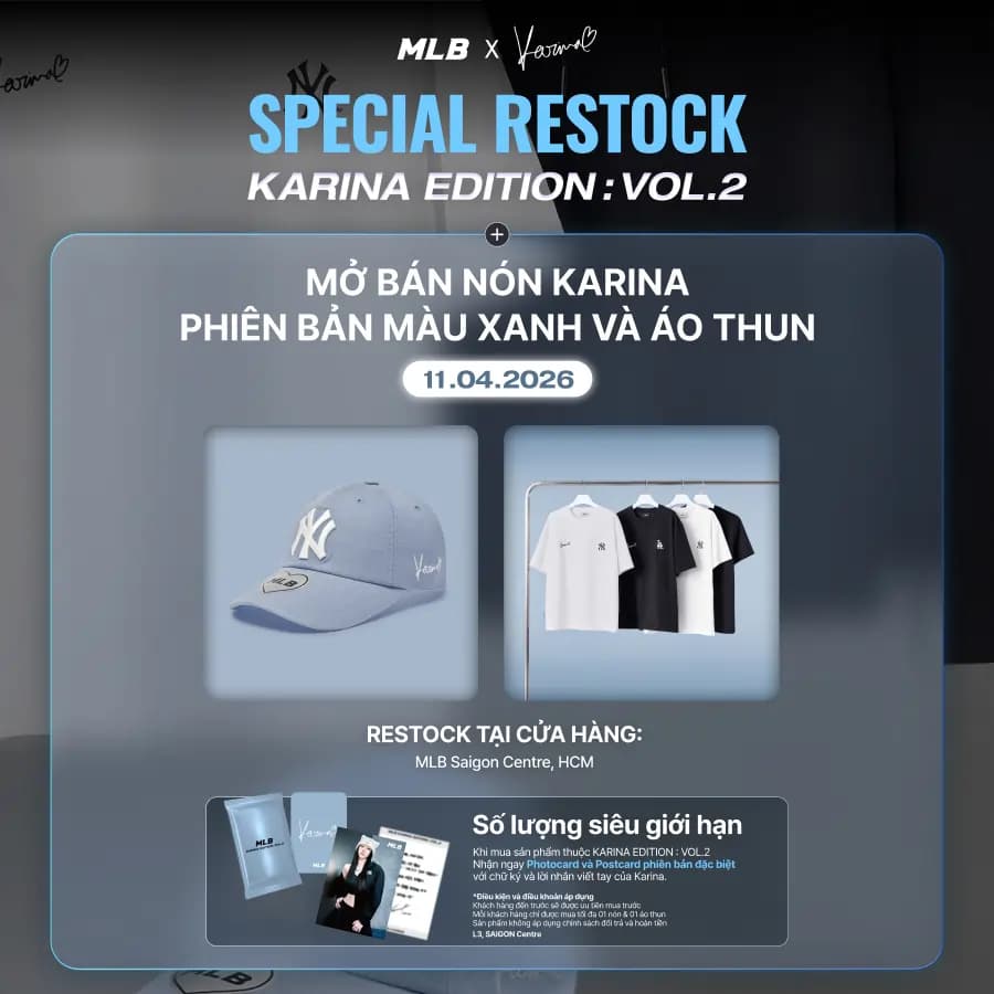 MLB KARINA EDITION: VOL.2 RESTOCK ON KARINA'S BIRTHDAY