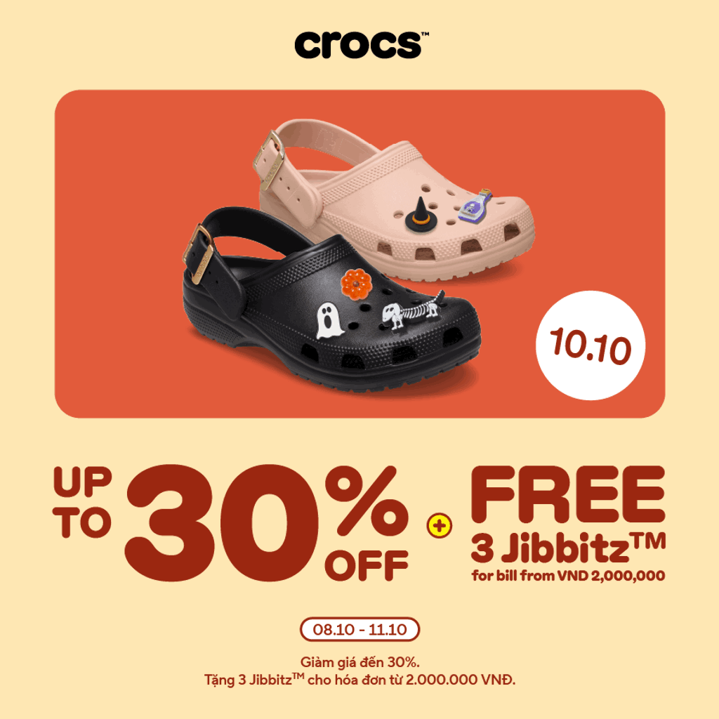 10.10, DEAL CROCS 10 ĐIỂM KHÔNG NHƯNG