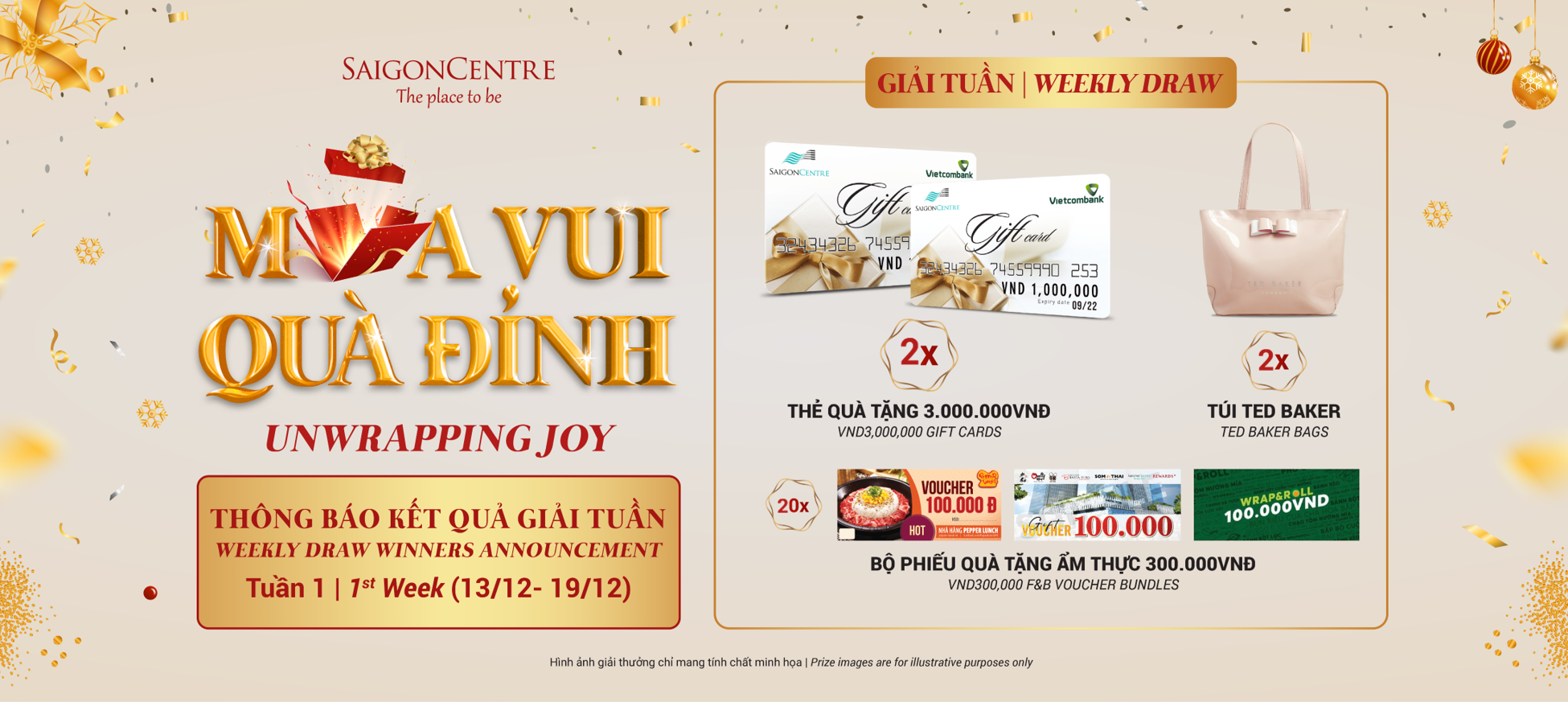 'UNWRAPPING JOY' PROMOTION – WEEK 1 WINNERS