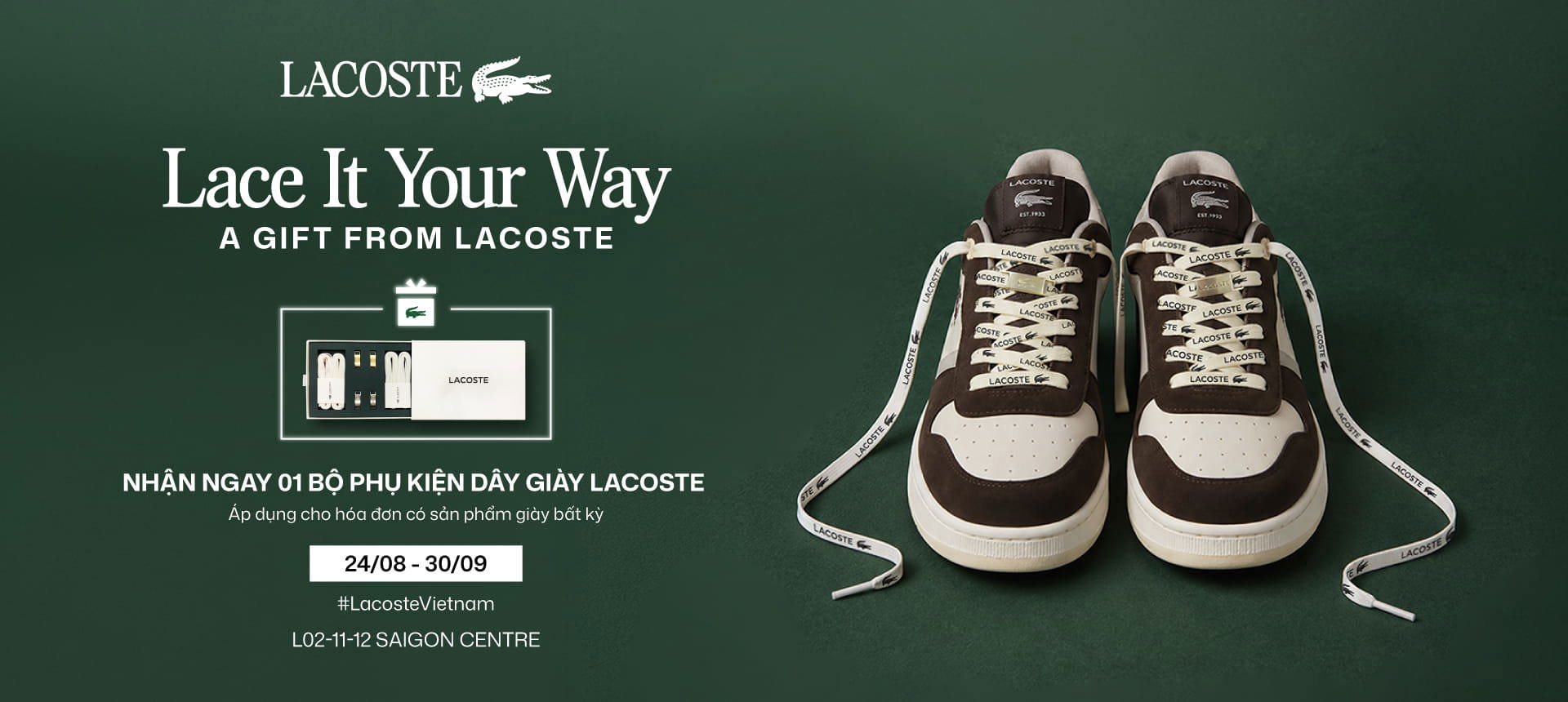 LACOSTE - LACE IT YOUR WAY - LACE UP YOUR VIBE