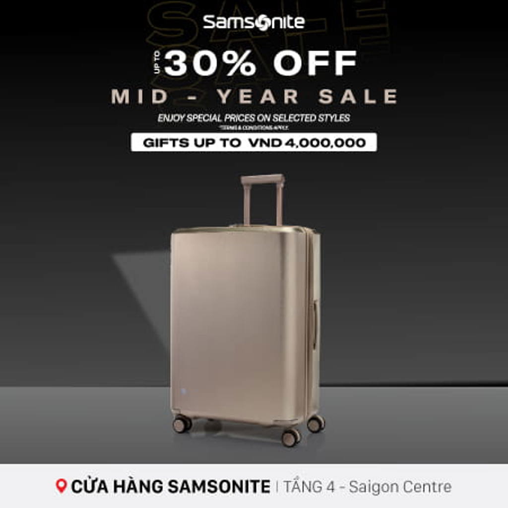 MID-YEAR SALE - SUPER SAVINGS AT SAMSONITE