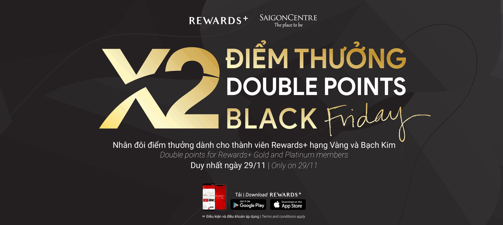 BLACK FRIDAY X2 ĐIỂM THƯỞNG