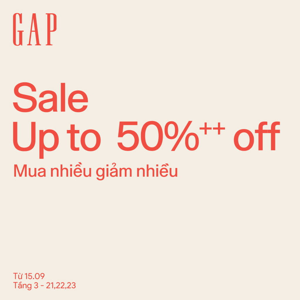 GAP MID-SEASON SALE — UP TO 50%++ OFF