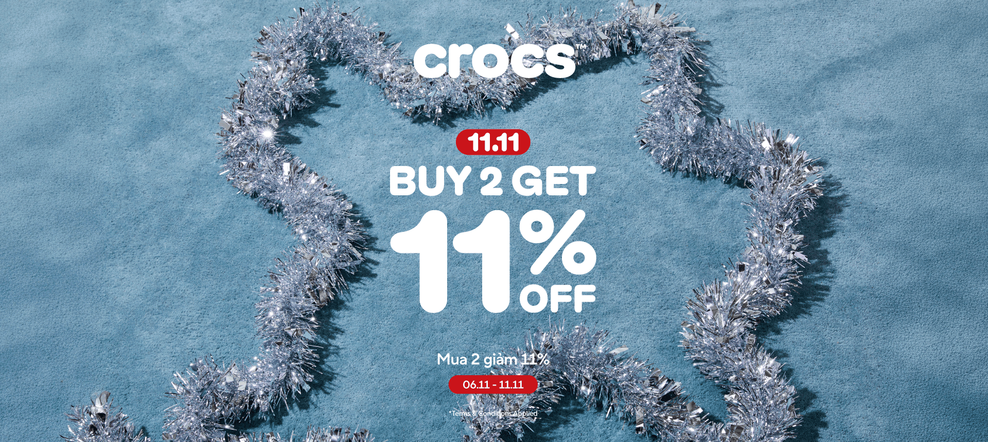 11.11 - SUPER DEALS 11% AT CROCS