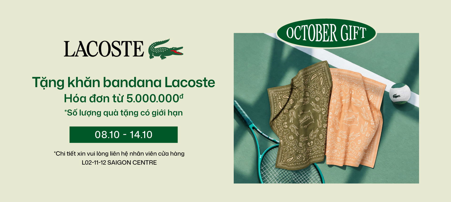 LACOSTE | OCTOBER GIFT – A TOUCH OF STYLE, A GIFT TO TREASURE