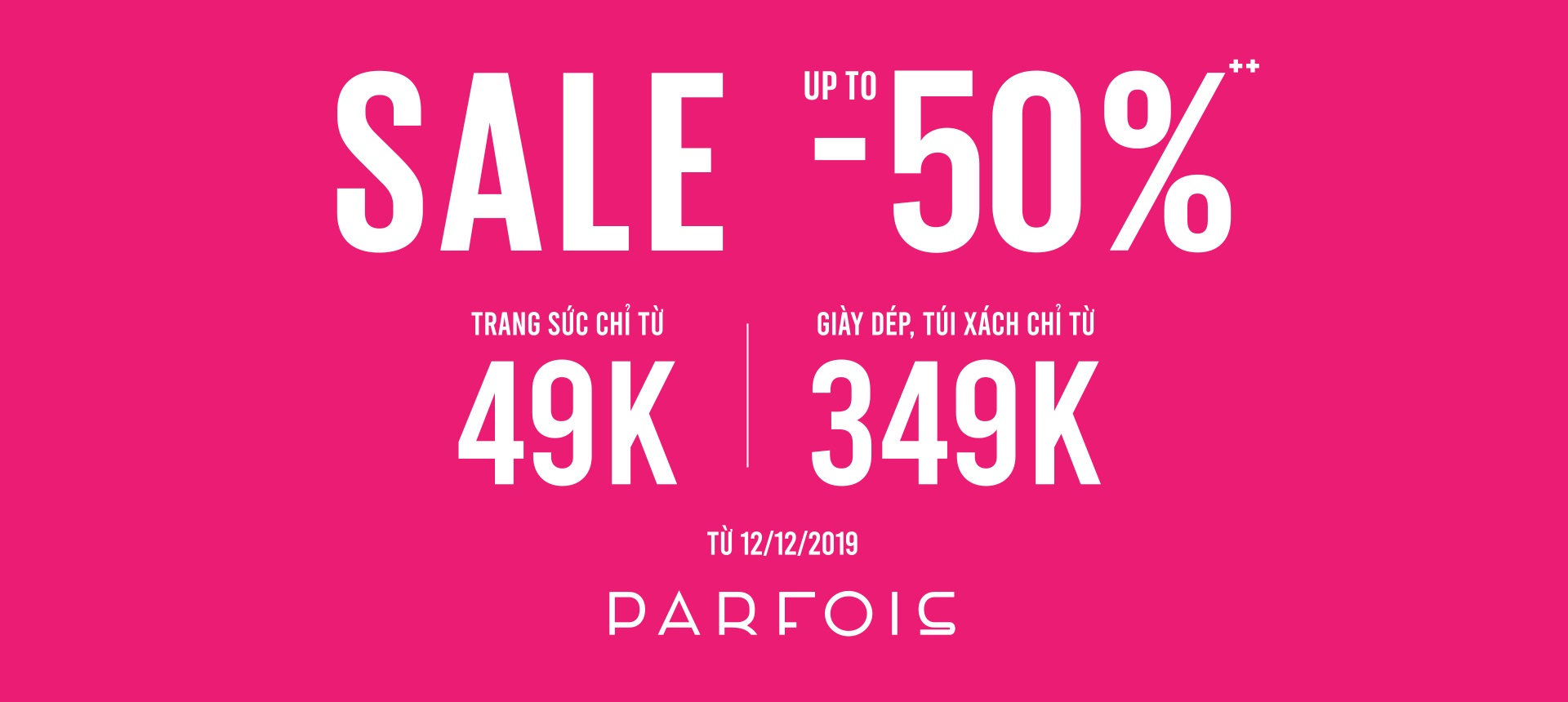 PARFOIS GIẢM GIÁ CUỐI NĂM