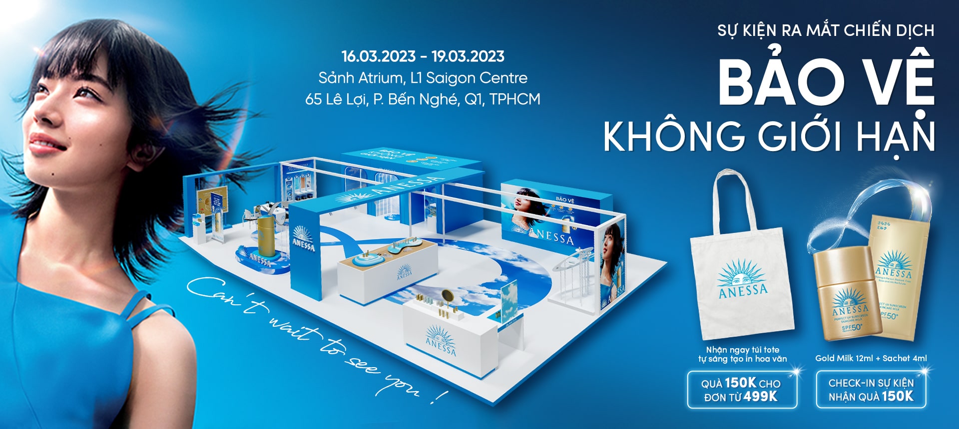 ANESSA x SAIGON CENTRE - ĐẾN SỰ KIỆN BẢO VỆ KHÔNG GIỚI HẠN, CHECK-IN NHẬN QUÀ ĐẾN 150K