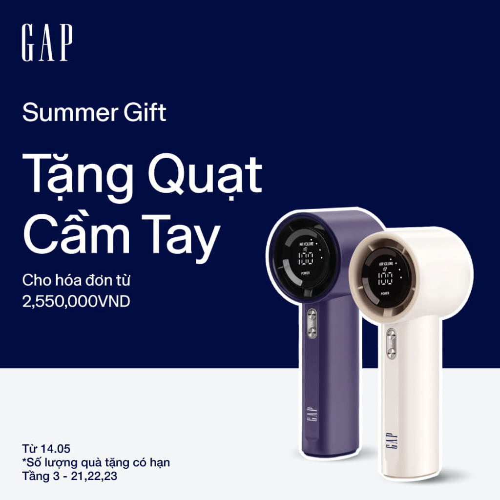 SUMMER GIFT- NHẬN NGAY QUẠT CẦM TAY TẠI GAP