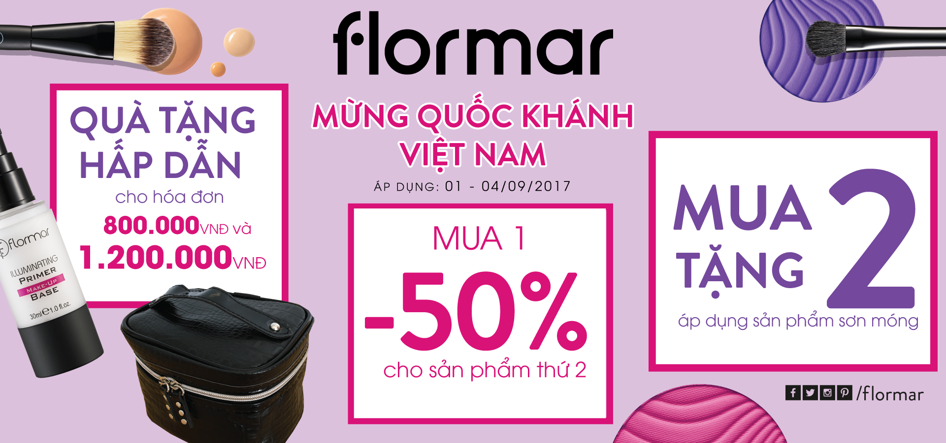 MỪNG 02/09, ƯU ĐÃI TỪ FLORMAR