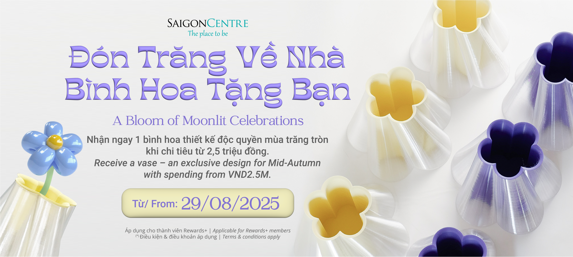 ĐÓN TRĂNG VỀ NHÀ - BÌNH HOA TẶNG BẠN