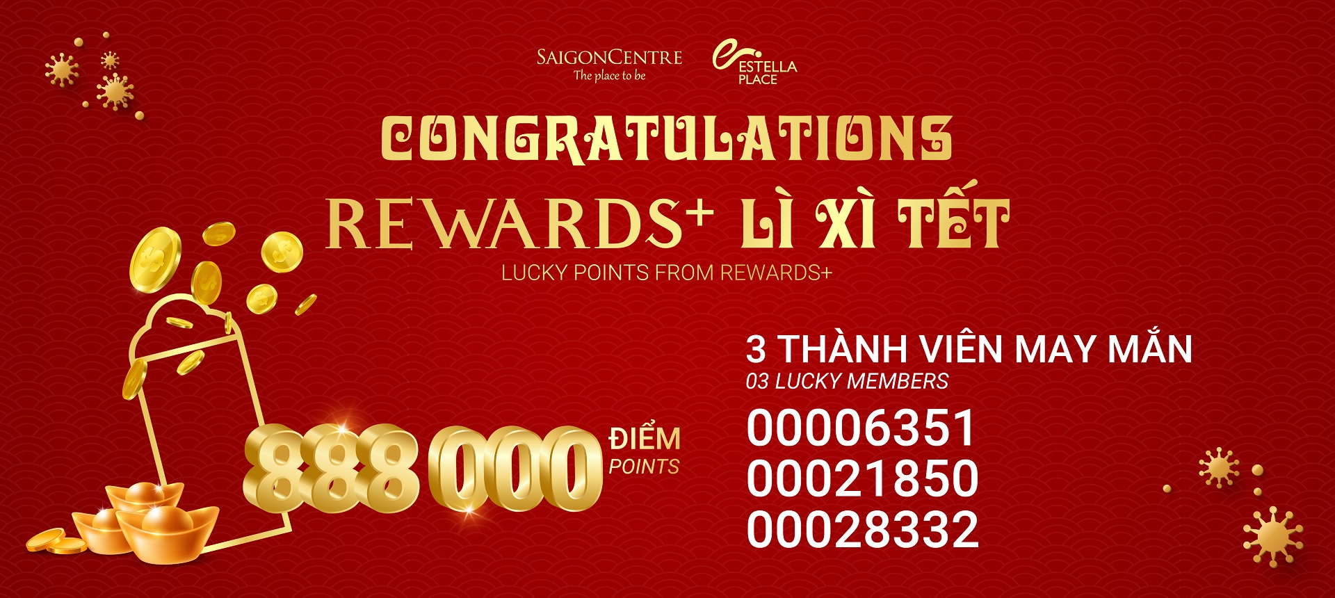 “LUCKY POINTS FROM REWARDS+” WINNERS