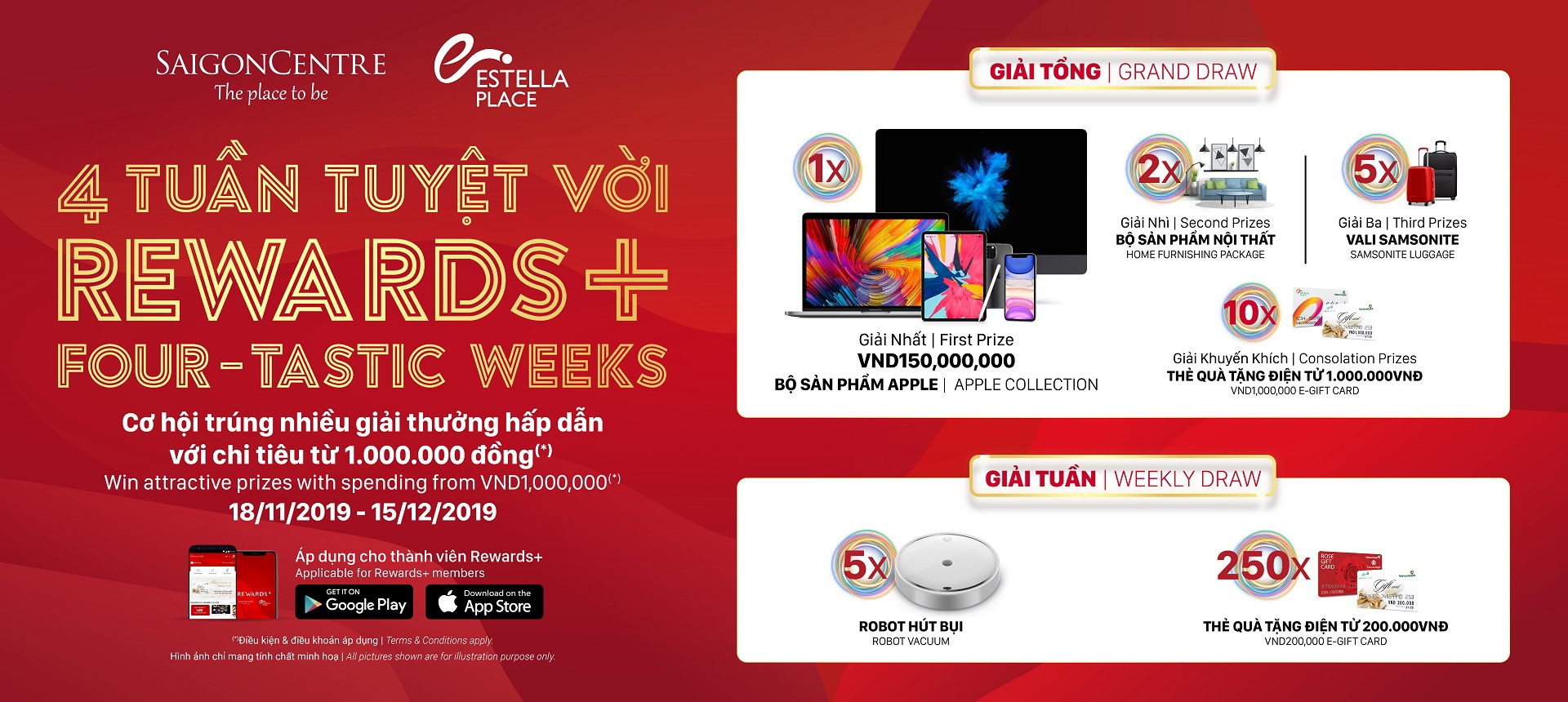 4 TUẦN TUYỆT VỜI CÙNG REWARDS+