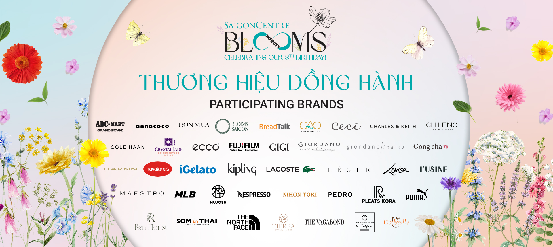 PARTICIPATING BRANDS - CELEBRATING SAIGON CENTRE'S 8TH ANNIVERSARY