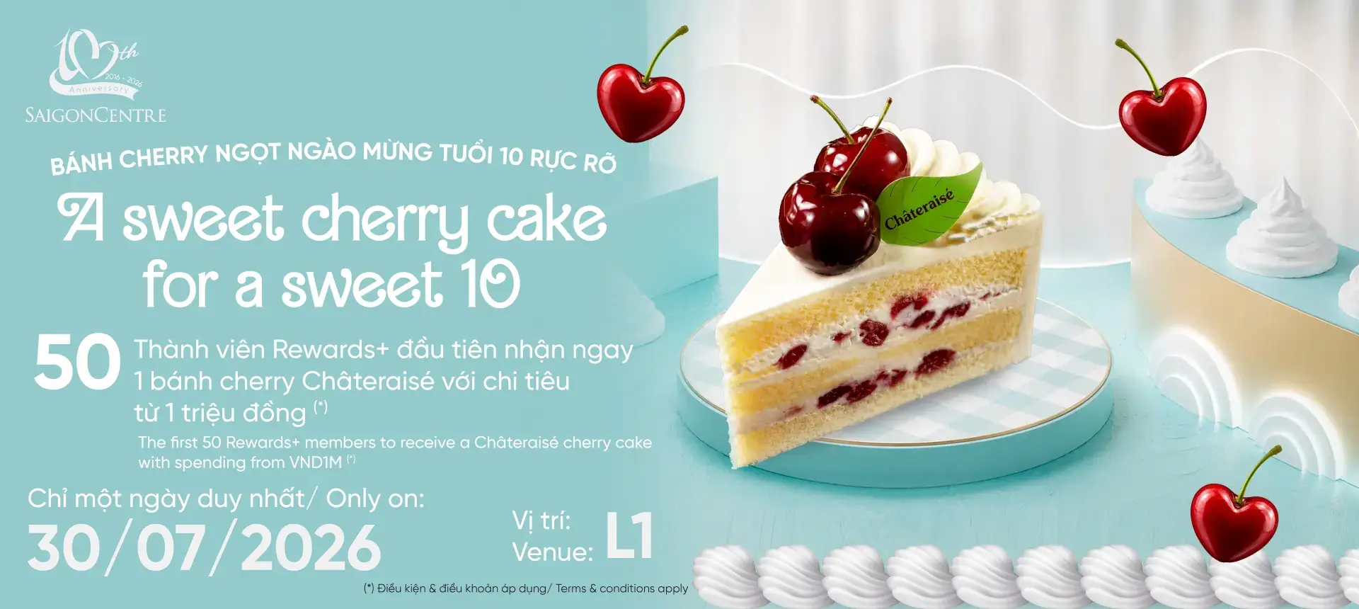 A SWEET CHERRY CAKE FOR A SWEET 10