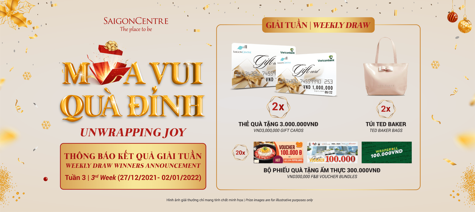 'UNWRAPPING JOY' PROMOTION – WEEK 3 WINNERS