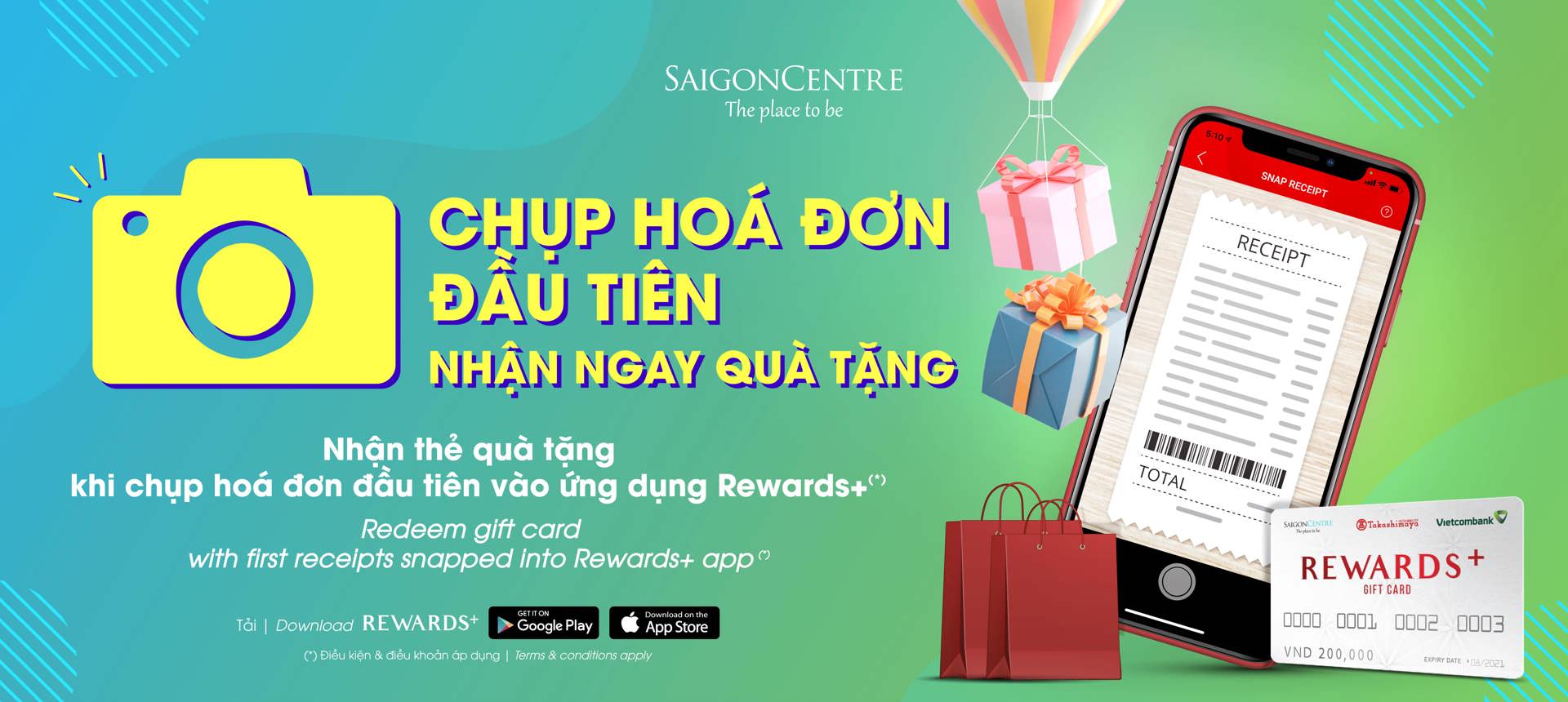 SNAP YOUR FIRST RECEIPTS AND REDEEM GIFT CARDS