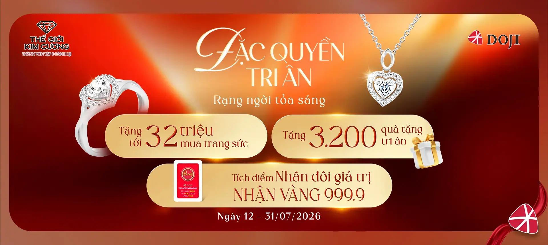 ĐẶC QUYỀN TRI ÂN - RẠNG NGỜI TỎA SÁNG