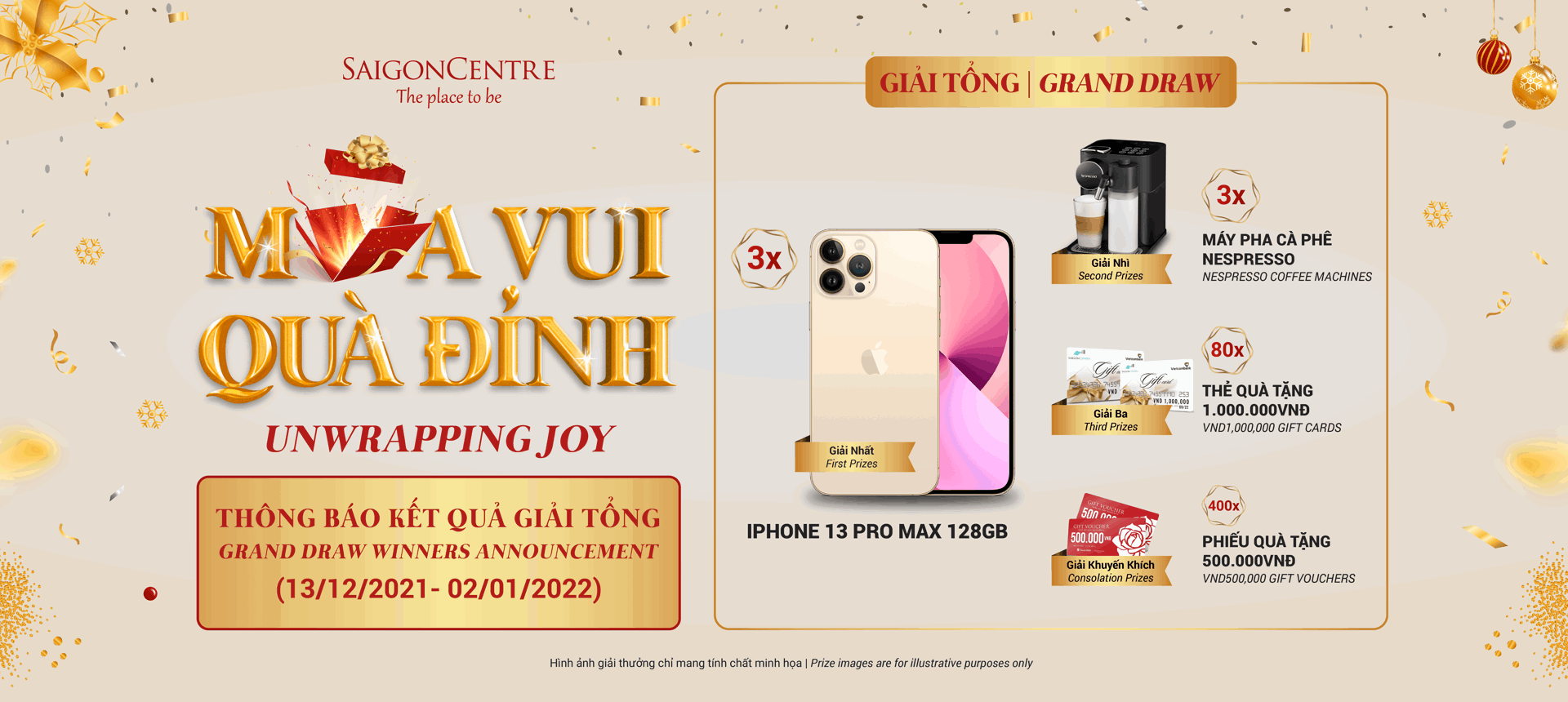 THÔNG BÁO KẾT QUẢ GIẢI TỔNG – CHƯƠNG TRÌNH “MÙA VUI - QUÀ ĐỈNH”