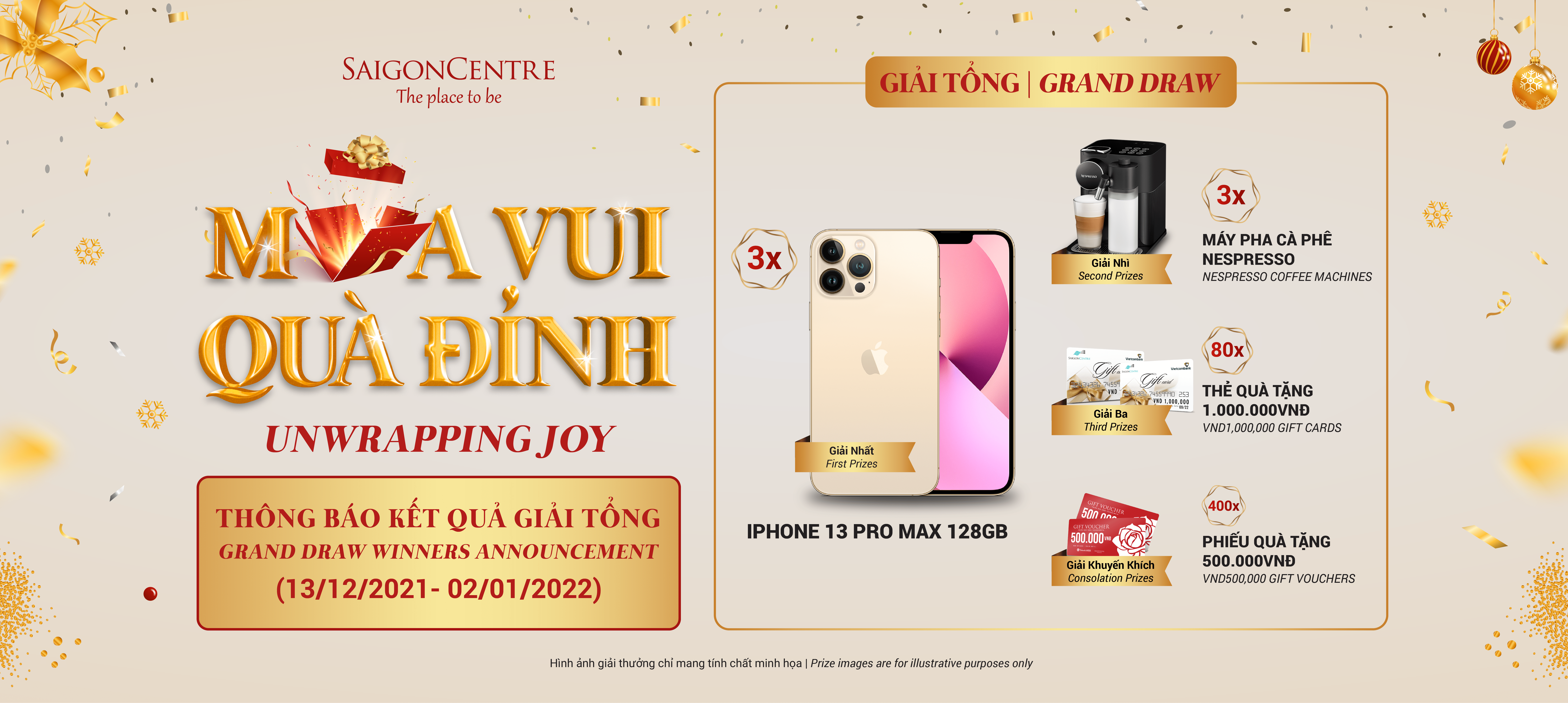 'UNWRAPPING JOY' PROMOTION – GRAND DRAW WINNERS